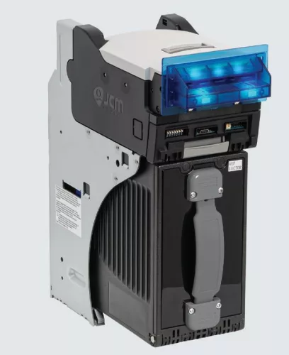 JCM papírpénz elfogadó UBA PRO Ultra , Intelligent 900 cashbox + GREEN Bezel ID003/cctalk/USB