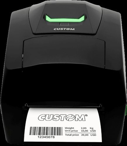 Printer CUSTOM D4 Cimke nyomtató -LABEL PRINTER D4 202 ETH USB RS232 WITH DISPLAY BLACK