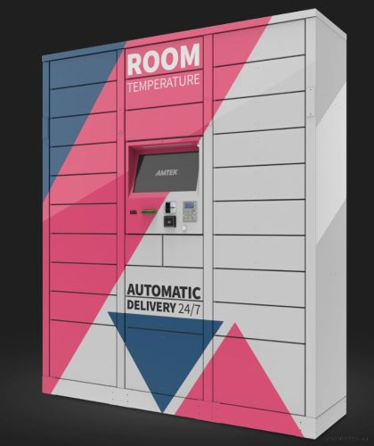 CUSTOM AMTEK Csomagautomata, többféle moduláris kialakítás, temperálás nélkül