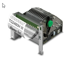 Thermal printer 2460H III CUT HC CN, Custom, USB/RS232, cutter -20  +60 Celsius WHITE bezel.