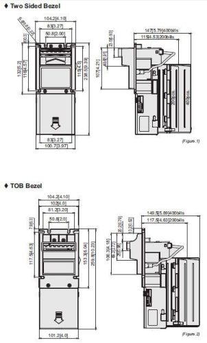ICT banknote acceptor with 200 pcs stacker, std front plate