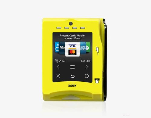 Nayax contacless bank card reader with touch screen, MDB with SIM card
