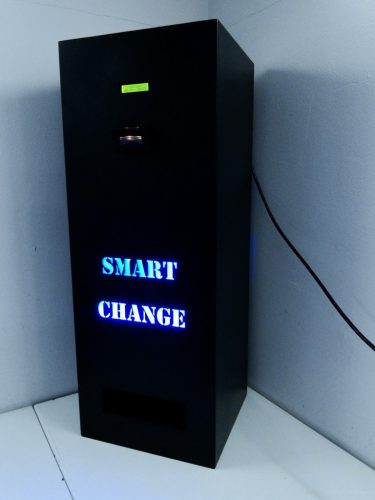 NP Pénzváltó automata. 2 hopperes kivitel, kijelzővel, bankjegyelfogadóval.