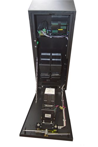 NP Pénzváltó automata. 2 hopperes kivitel, kijelzővel, bankjegyelfogadóval.