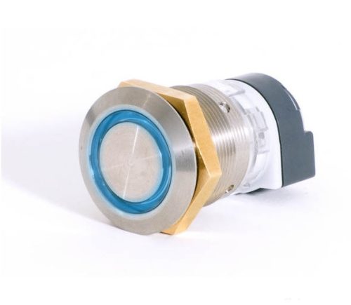 Push button antivandal luminated outside blue