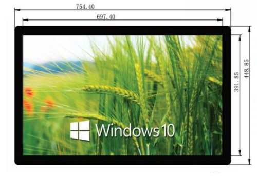 32" display with touch pane for indoor application