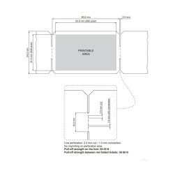 KANZAN BPA FREE Ticket papírkártya ISO. 54x86 , ZEAG ORION. leporello (3ticket/fold) 171GSM