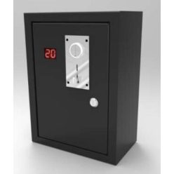   Érmés beléptető és időzítő automata érmeelfogadó nélkül  LCD visszajelzővel. Falra szerelhető.